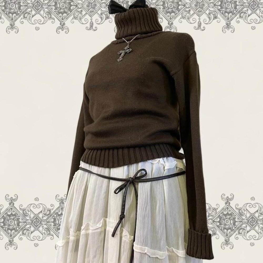 Vintage brown turtleneck sweater